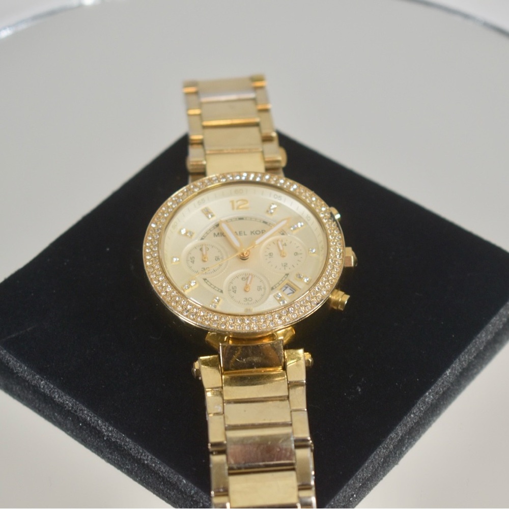 Michael Kors Parker Yellow Dial Stainless Steel Ladies Watch MK5354 - Picture 10 of 15